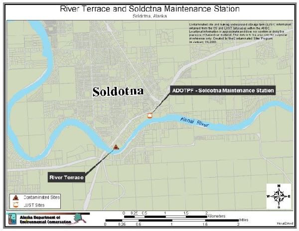 Map of Soldotna.