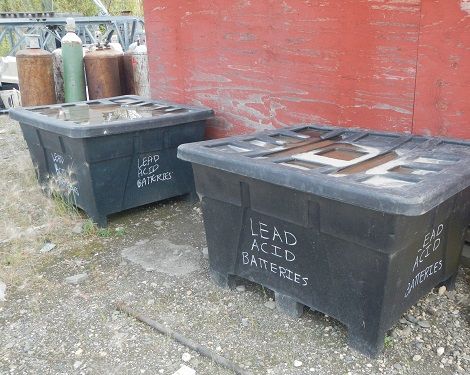 Best: Lead-acid Batteries Securely Stored in Covered Containers