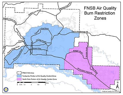 FNSB nonattainment map FNSB nonattainment map