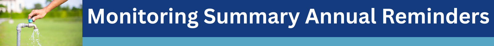 Monitoring Summary Annual Reminders