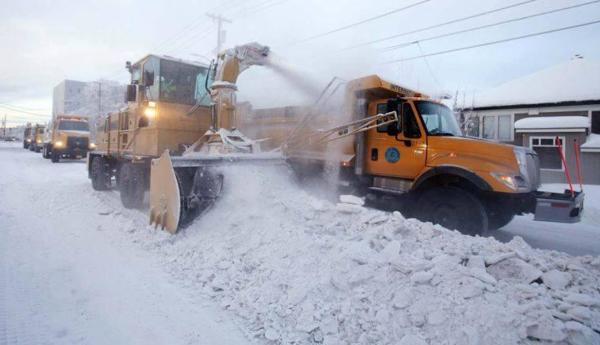 Snow berm removal