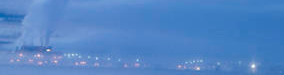 city shrouded in smog