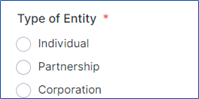 Application will provide list of options of business types that can be found on your business permit.